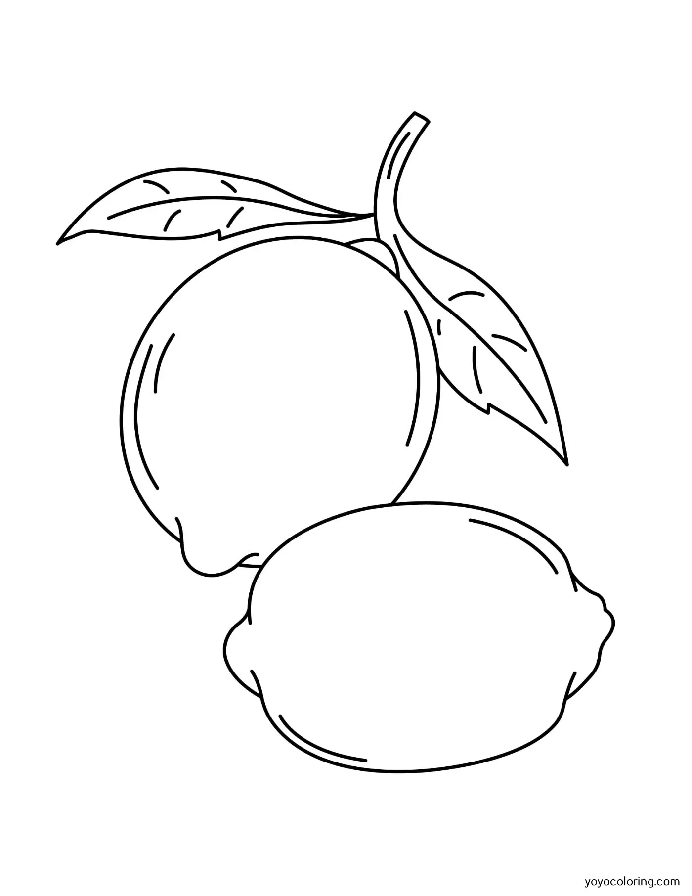 Limon para colorear á plantilla de pintura imprimible