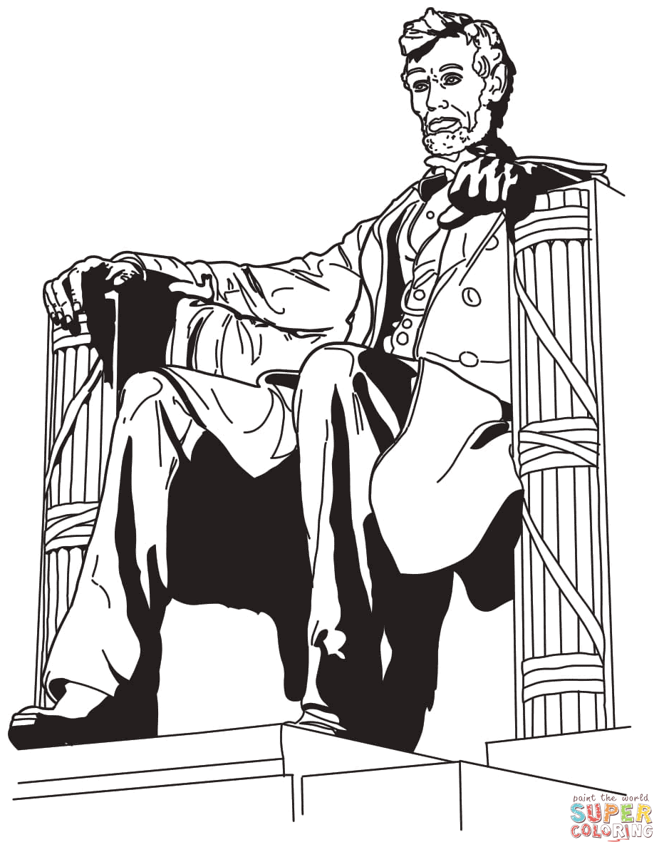 Lincoln memorial coloring page free printable coloring pages