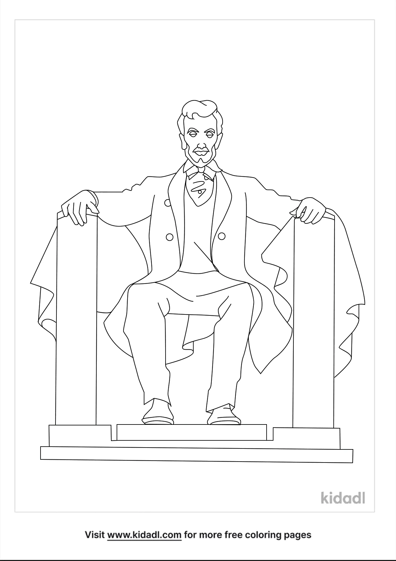 Free lincoln memorial coloring page coloring page printables