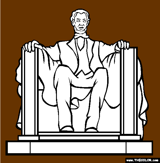 Lincoln memorial online coloring page online coloring pages lincoln memorial abraham lincoln projects
