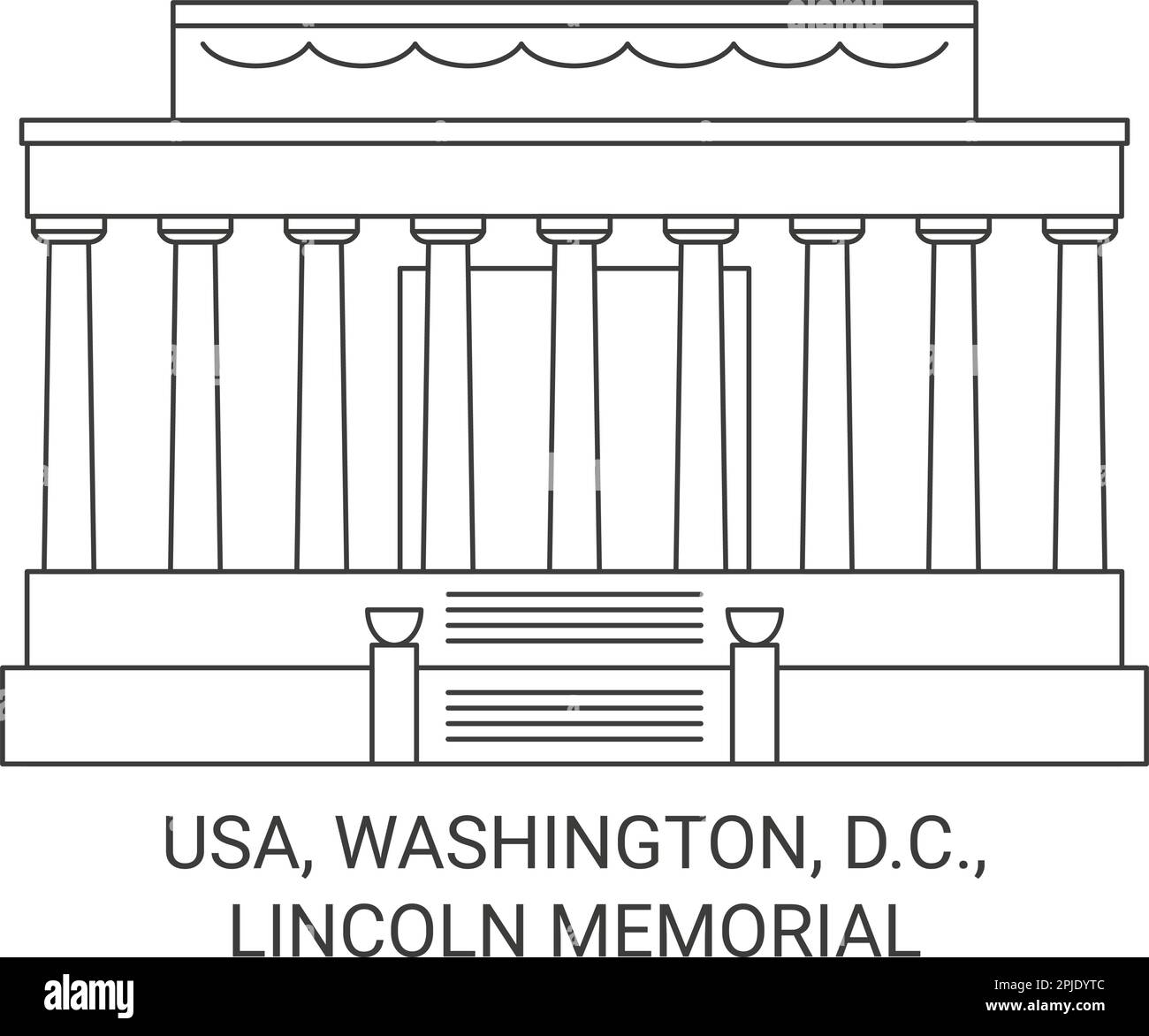 Lincoln memorial washington dc usa stock vector images
