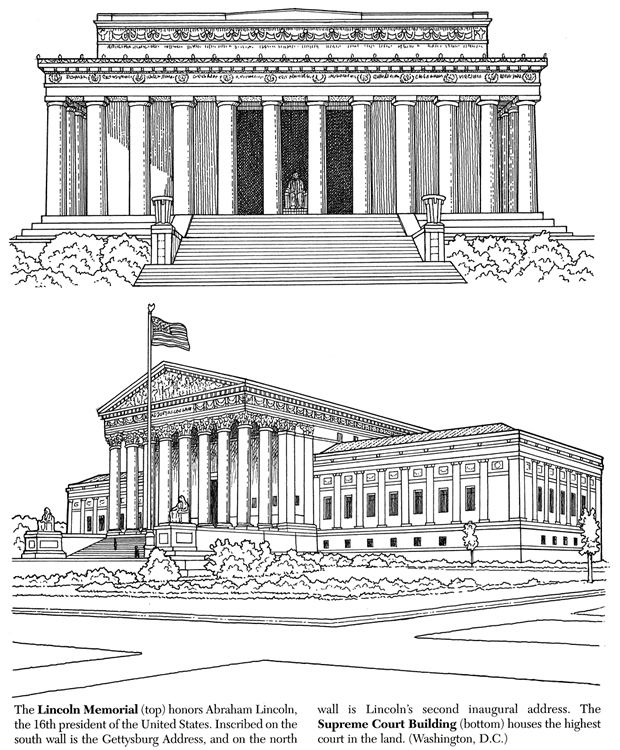 Wele to dover publications building sketch supreme court building coloring pages