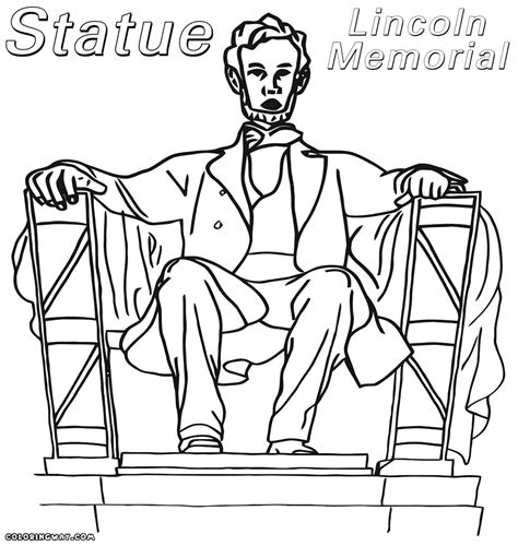 Lincoln memorial coloring pages