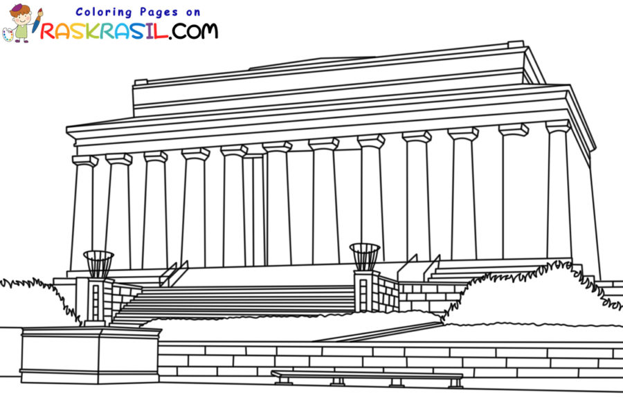 Lincoln memorial coloring pages