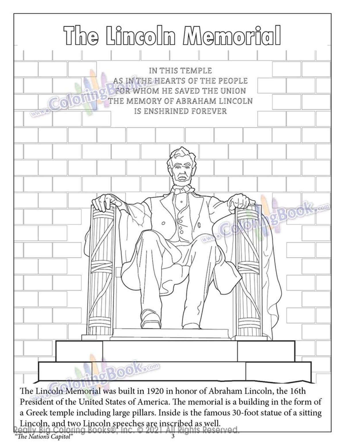 Really big coloring books coloring in washington dc coloring and activity book