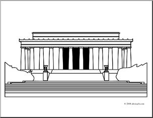 Clip art lincoln memorial coloring page i