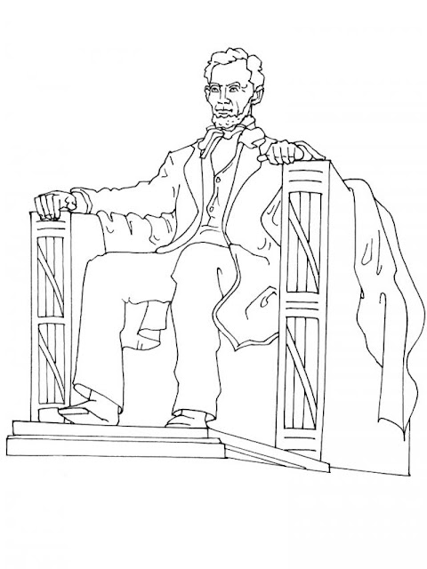 Lincoln memorial coloring page