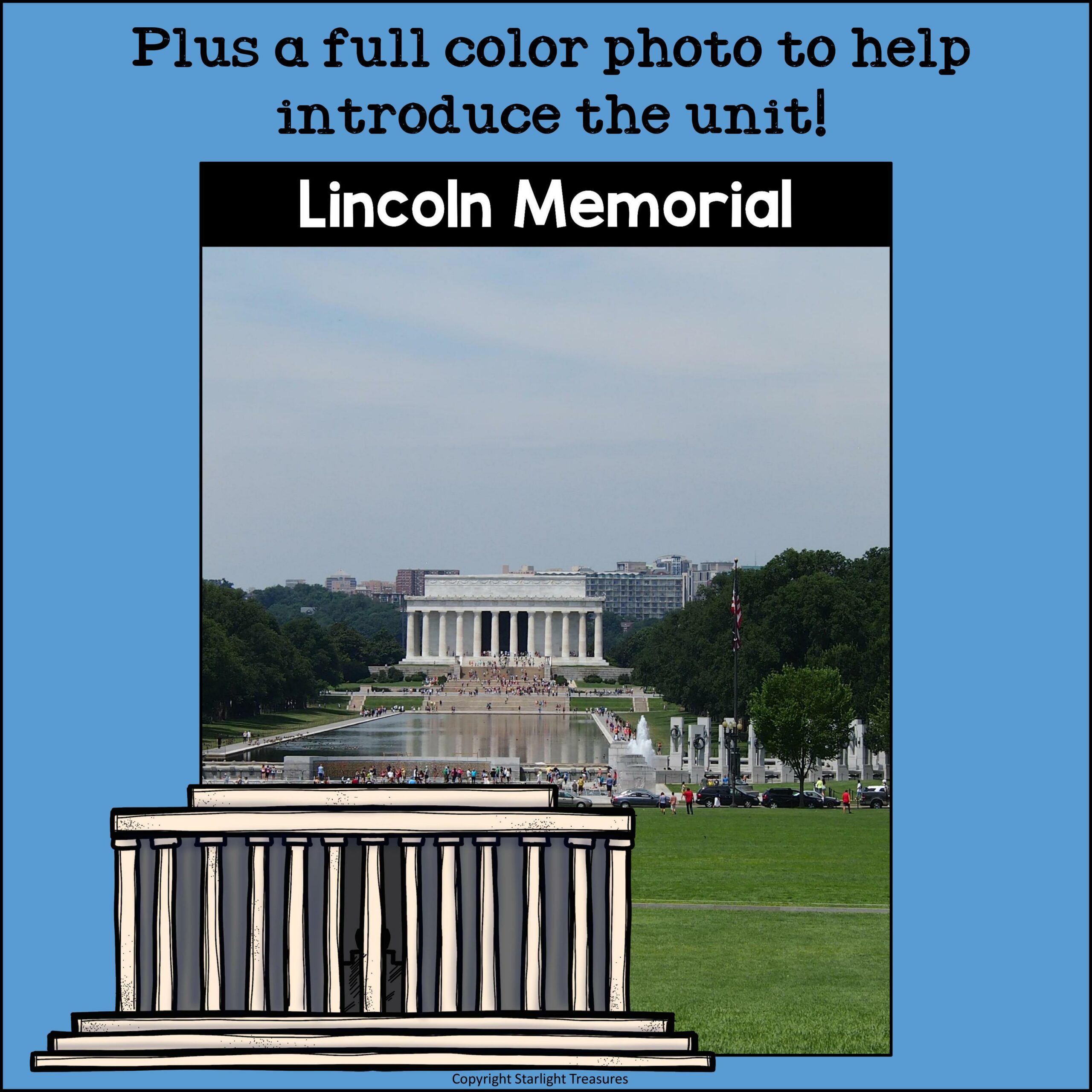Lincoln memorial mini book for early readers american symbols made by teachers