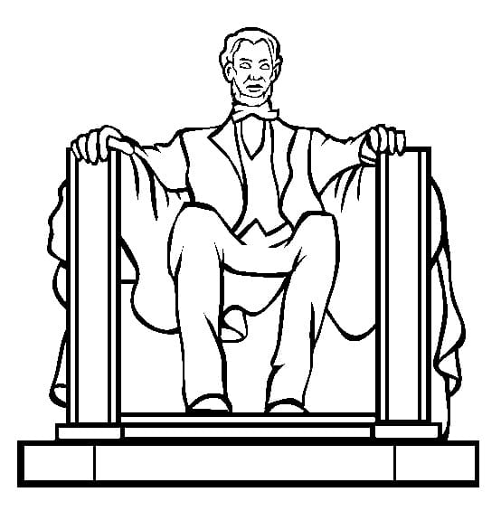 The lincoln memorial coloring page