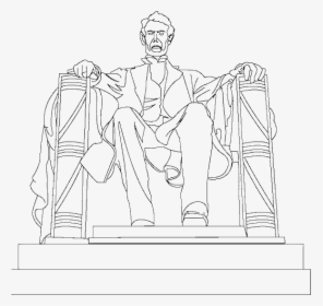 A drawing of abraham lincoln memorial coloring page hd png download