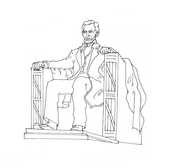 Lincoln memorial coloring pages