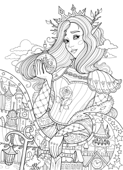 Lineart coloring books