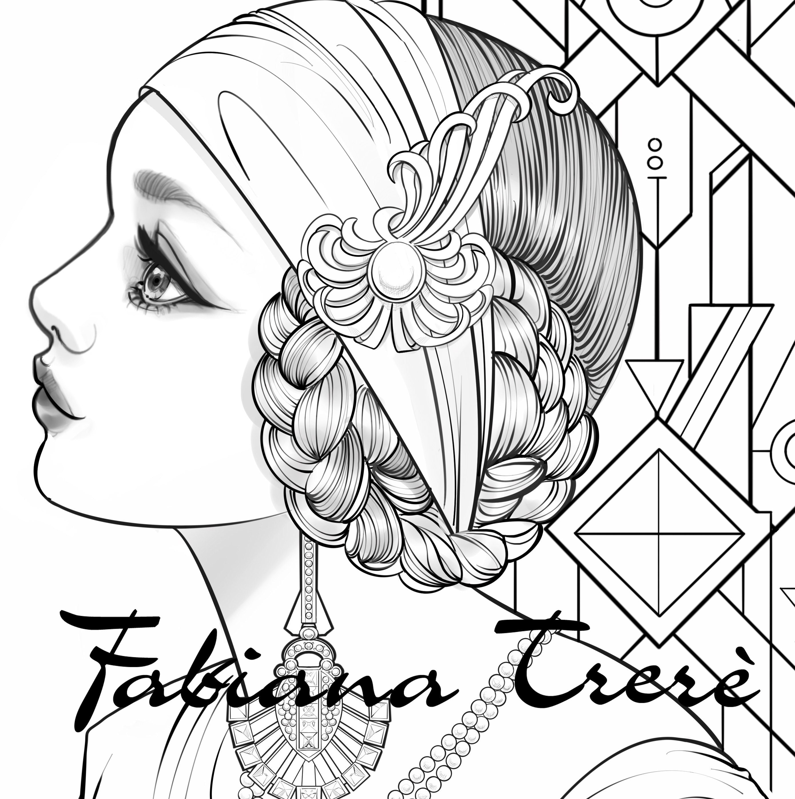 Line art coloring