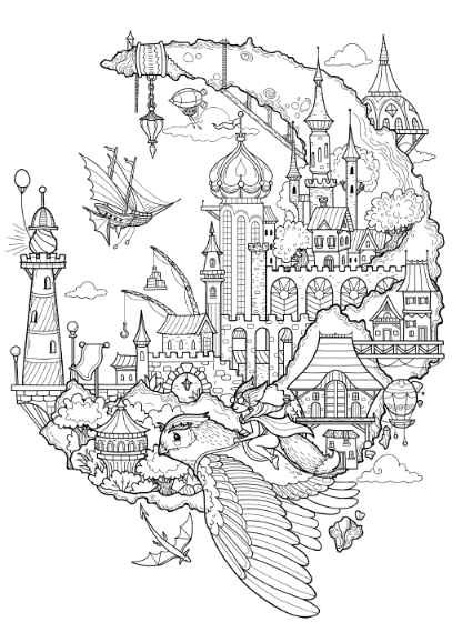 Lineart coloring books