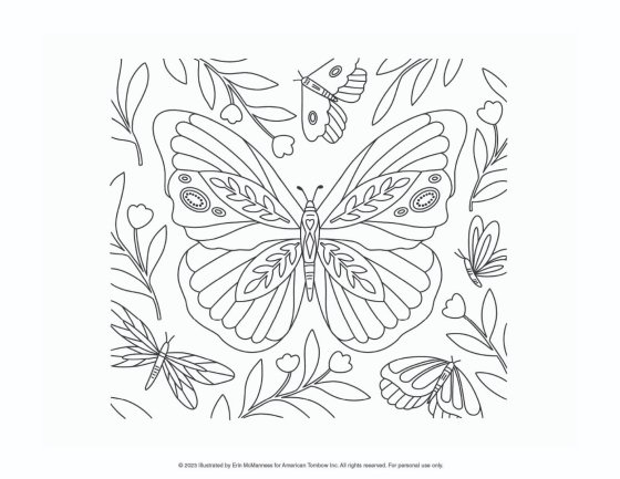 Secondary artwork coloring worksheet