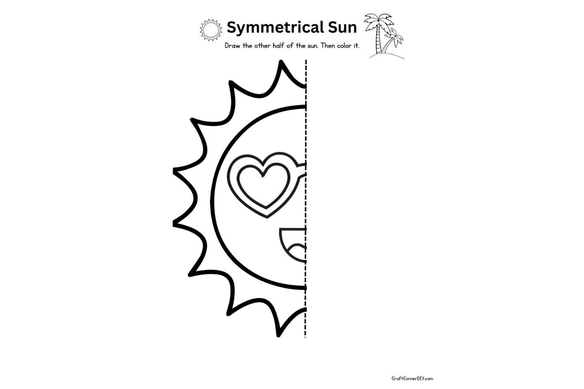 Summer drawing worksheets for kids