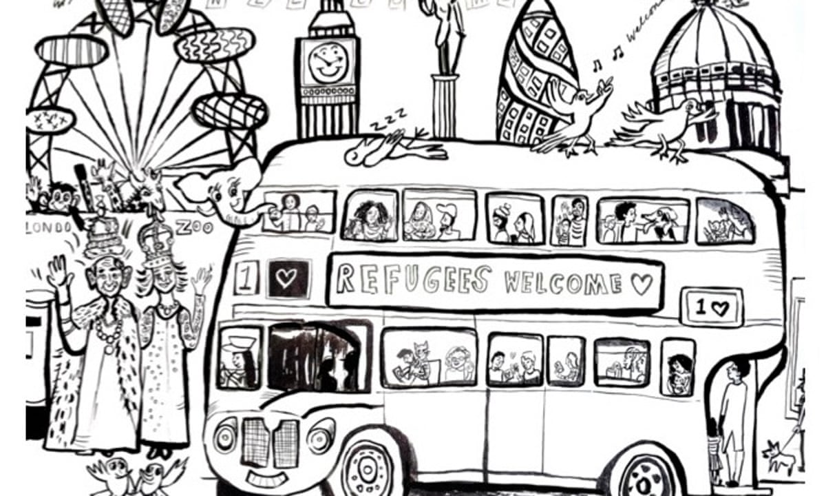 Cartoonists create colouring book for refugees in rebuff to uk government immigration and asylum the guardian