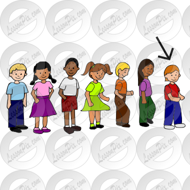 Line leader picture for classroom therapy use