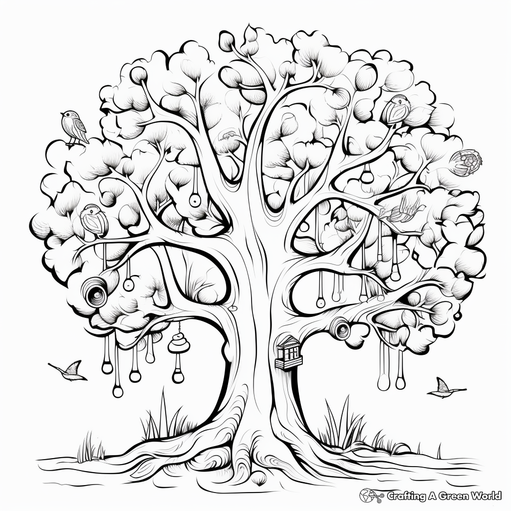 Nature coloring pages