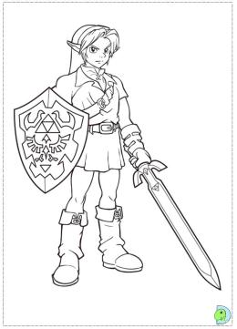 Free printable zelda coloring pages