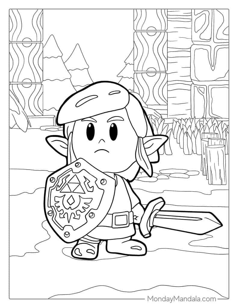 Zelda coloring pages free pdf printables