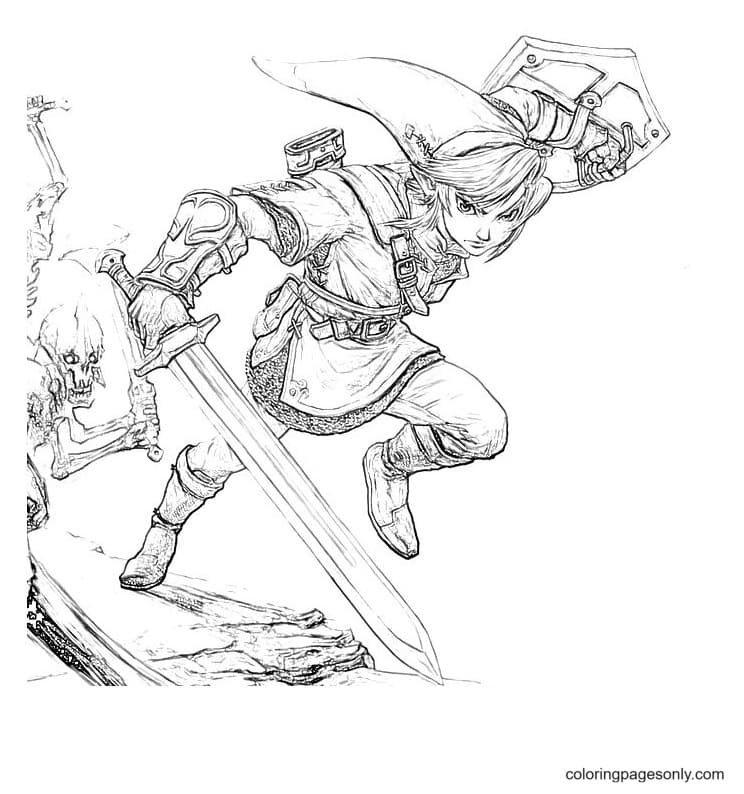 Zelda coloring pages printable for free download
