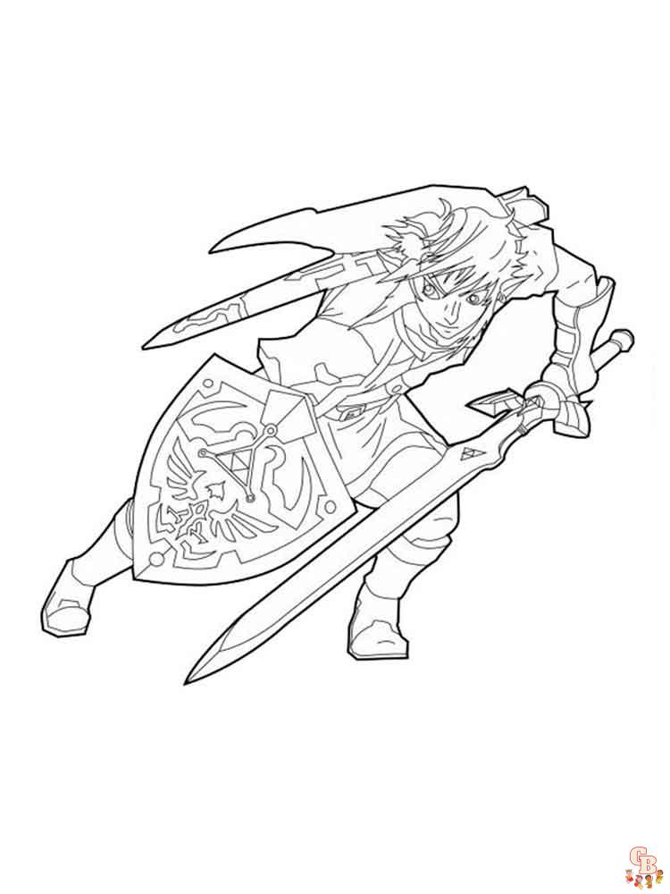 Printable zelda coloring pages free for kids and adults