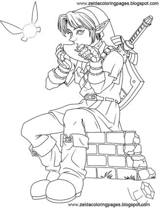 Free printable zelda coloring pages