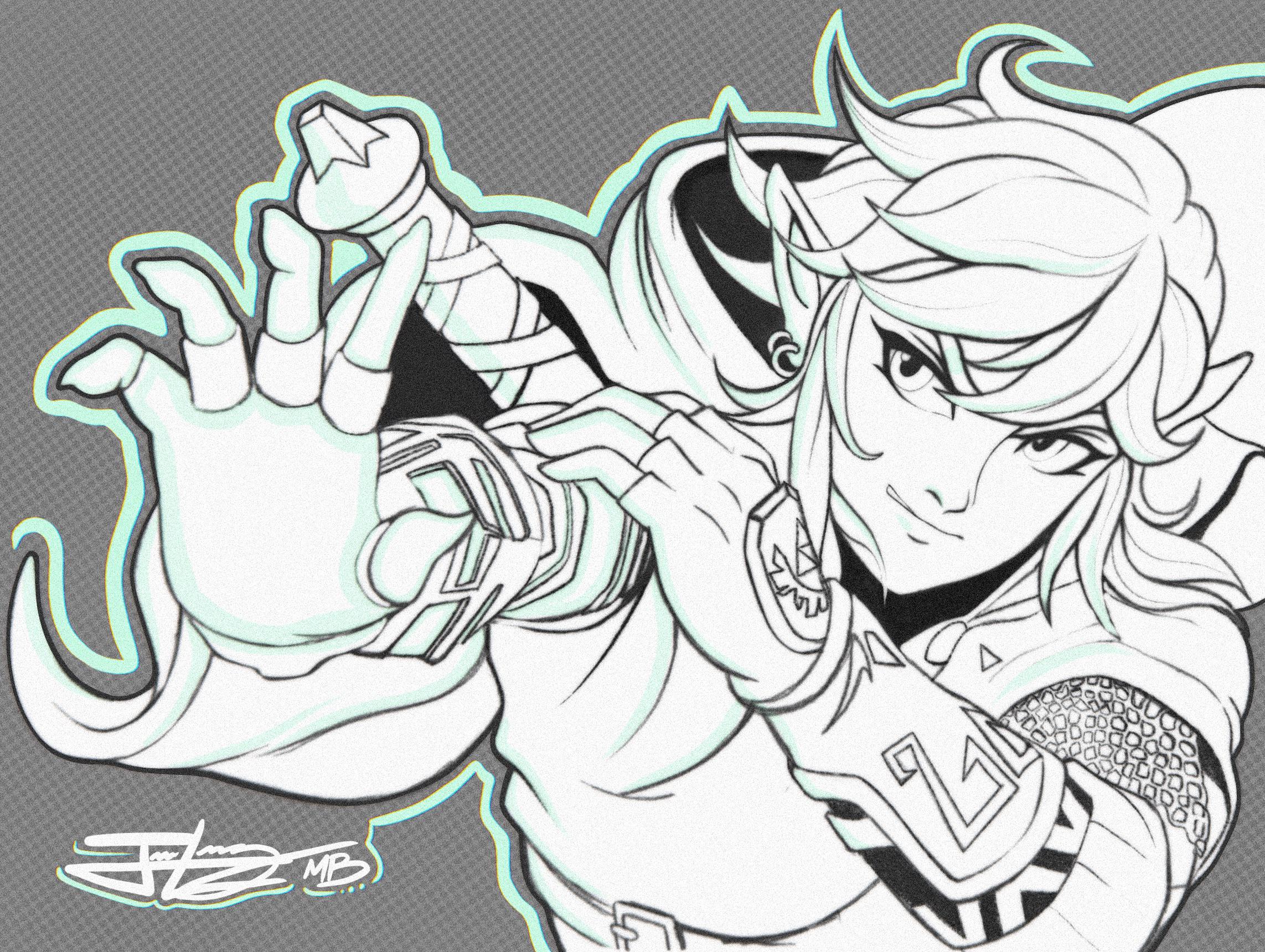 As i wait for totk i did this quick drawing of link rbreathofthewild