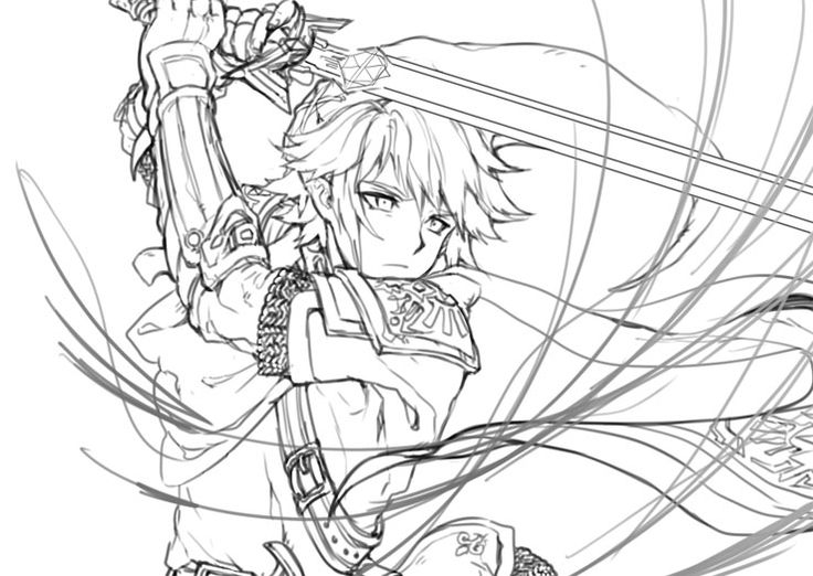 Hyrule warriors coloring sheet link hyrule warriors coloring sheets art