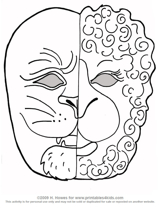 Printable march lion and lamb mask craft â printables for kids â free word search puzzles coloring pages and other activities