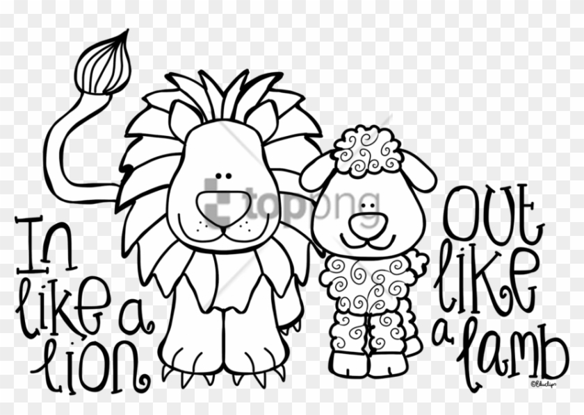 Free png march lion lamb coloring pages png image with