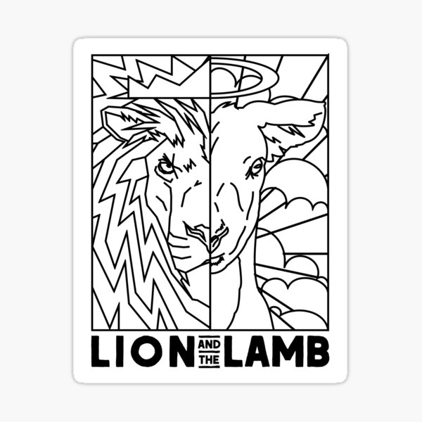 Yeshua is the lion and the lamb sticker for sale by shaunmore