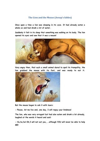 The lion and the mouse pdf