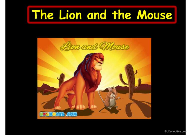 The lion and the mouse grade and â glish esl powerpoints