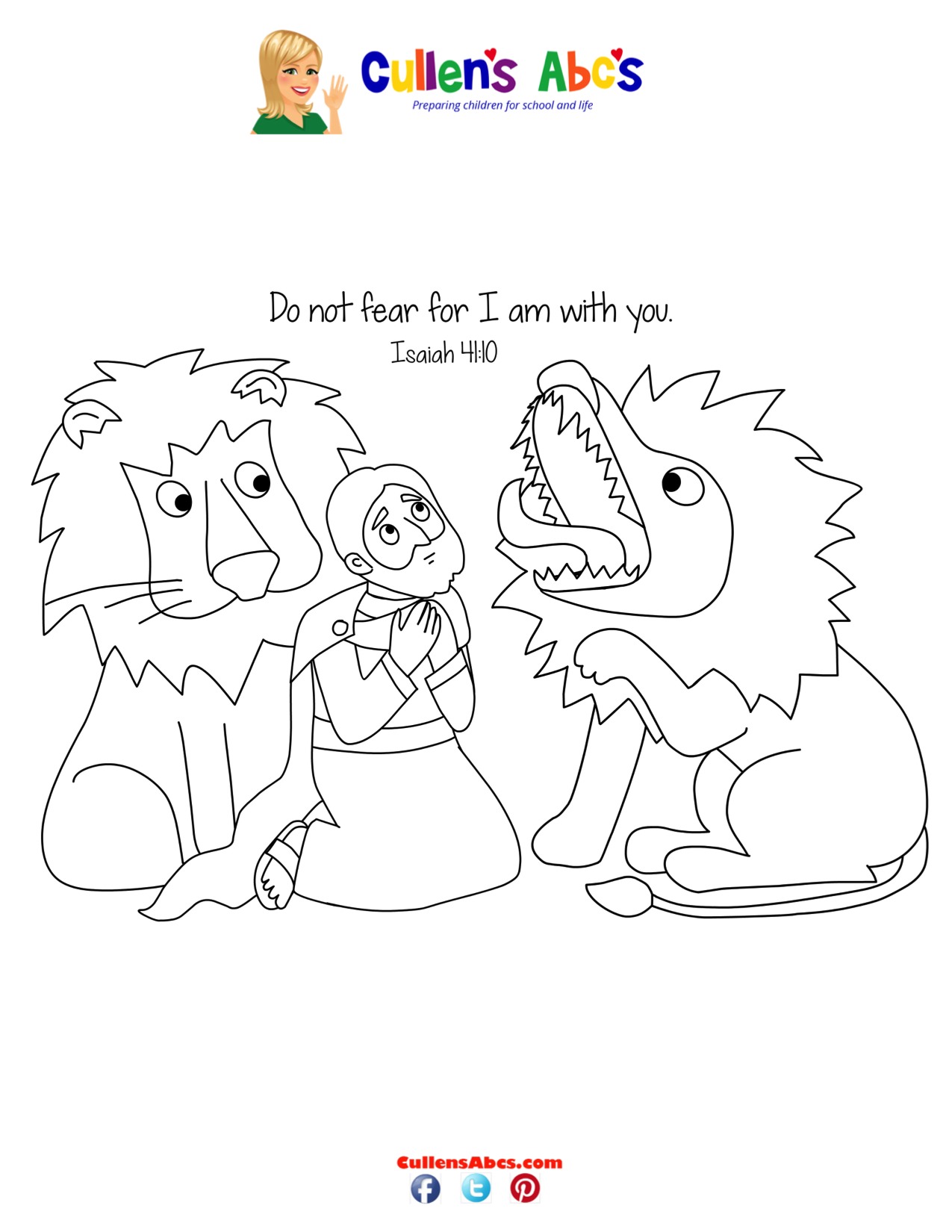Bible key point coloring page daniel and the loins free childrens videos activities