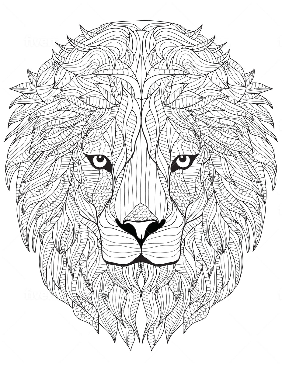 Lion coloring sheet goin postal brentwood