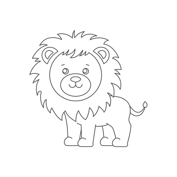 Baby lion coloring royalty