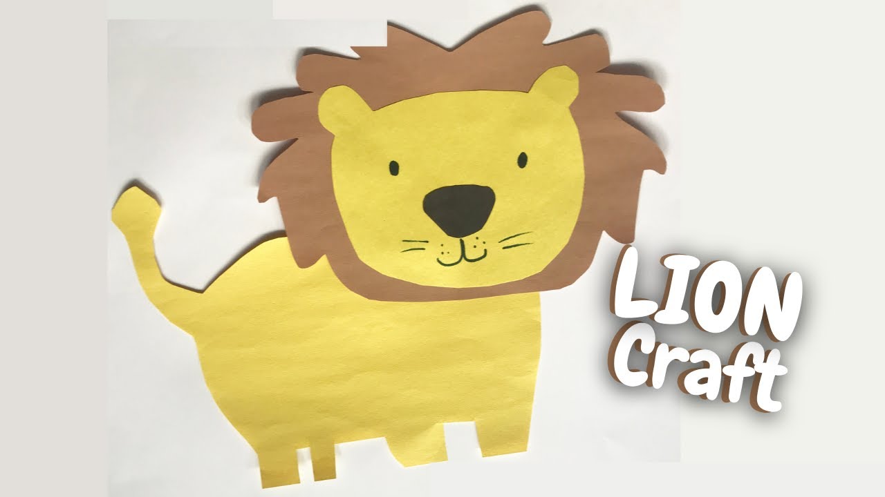 Preschool lion craft free template