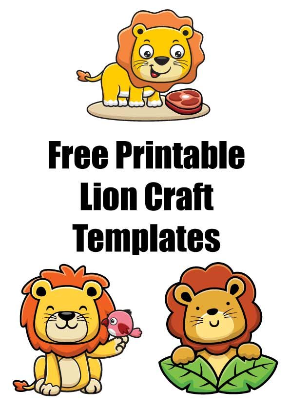 Free printable lion craft templates