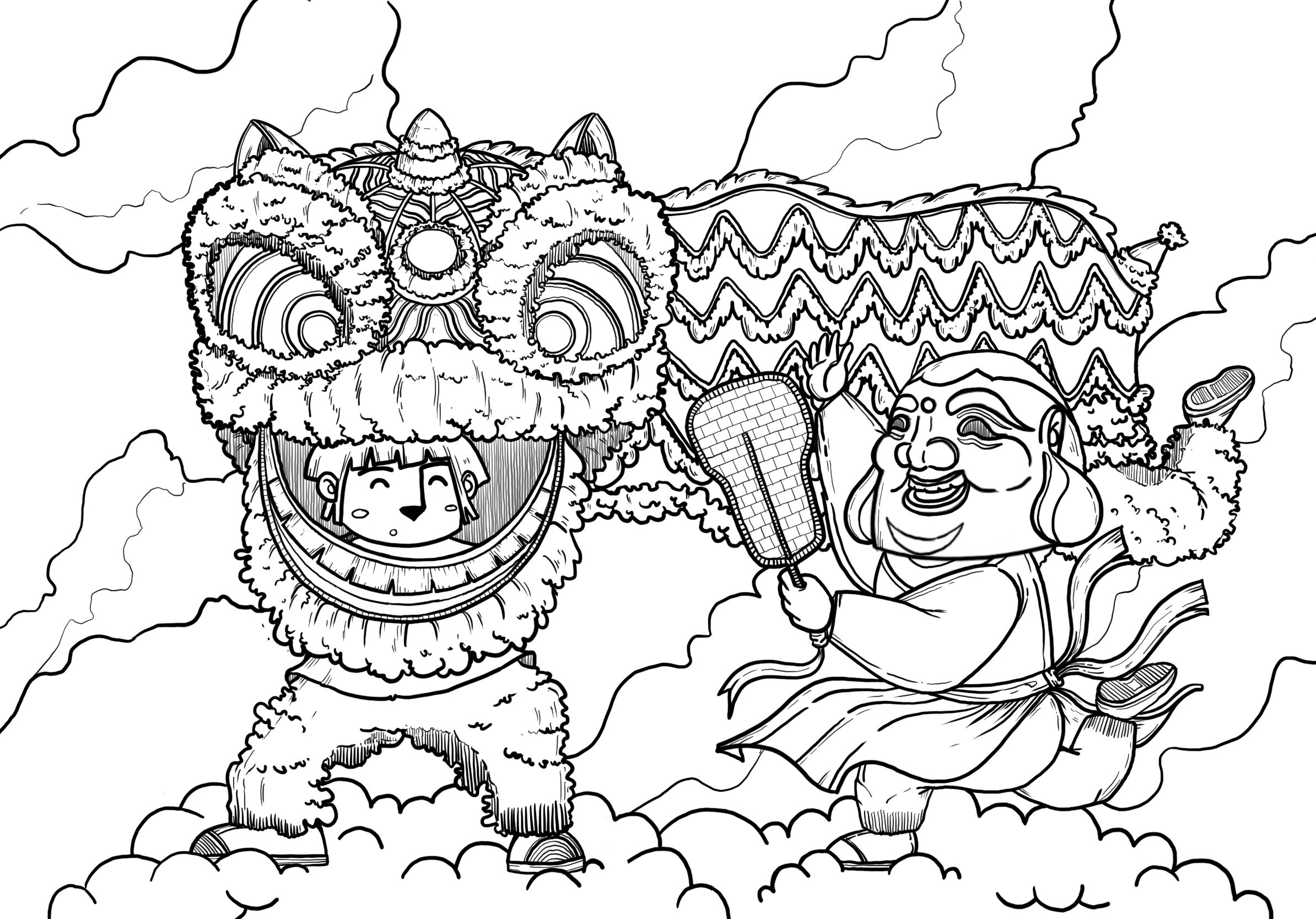 Lion dance â doodle schmoo