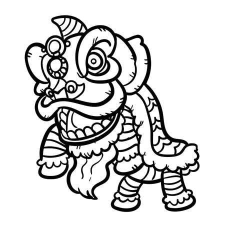 Lion dance free vector and graphic