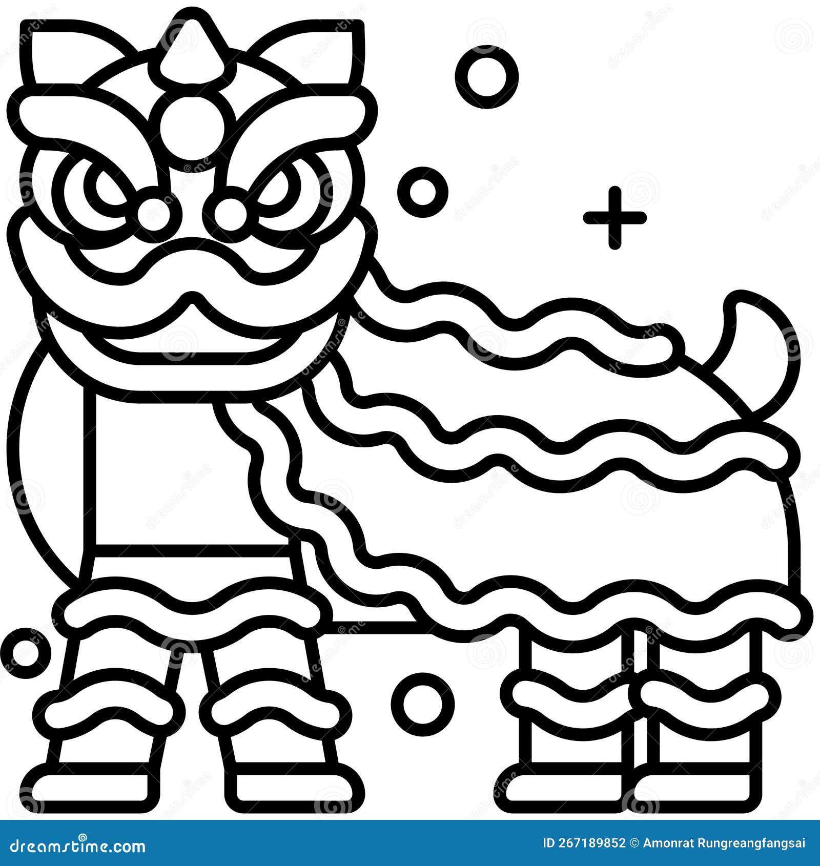 Dancer with lion dance icon lion dance related vector stock vector