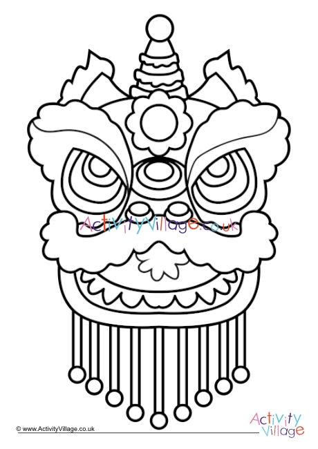 Lion dance mask louring page