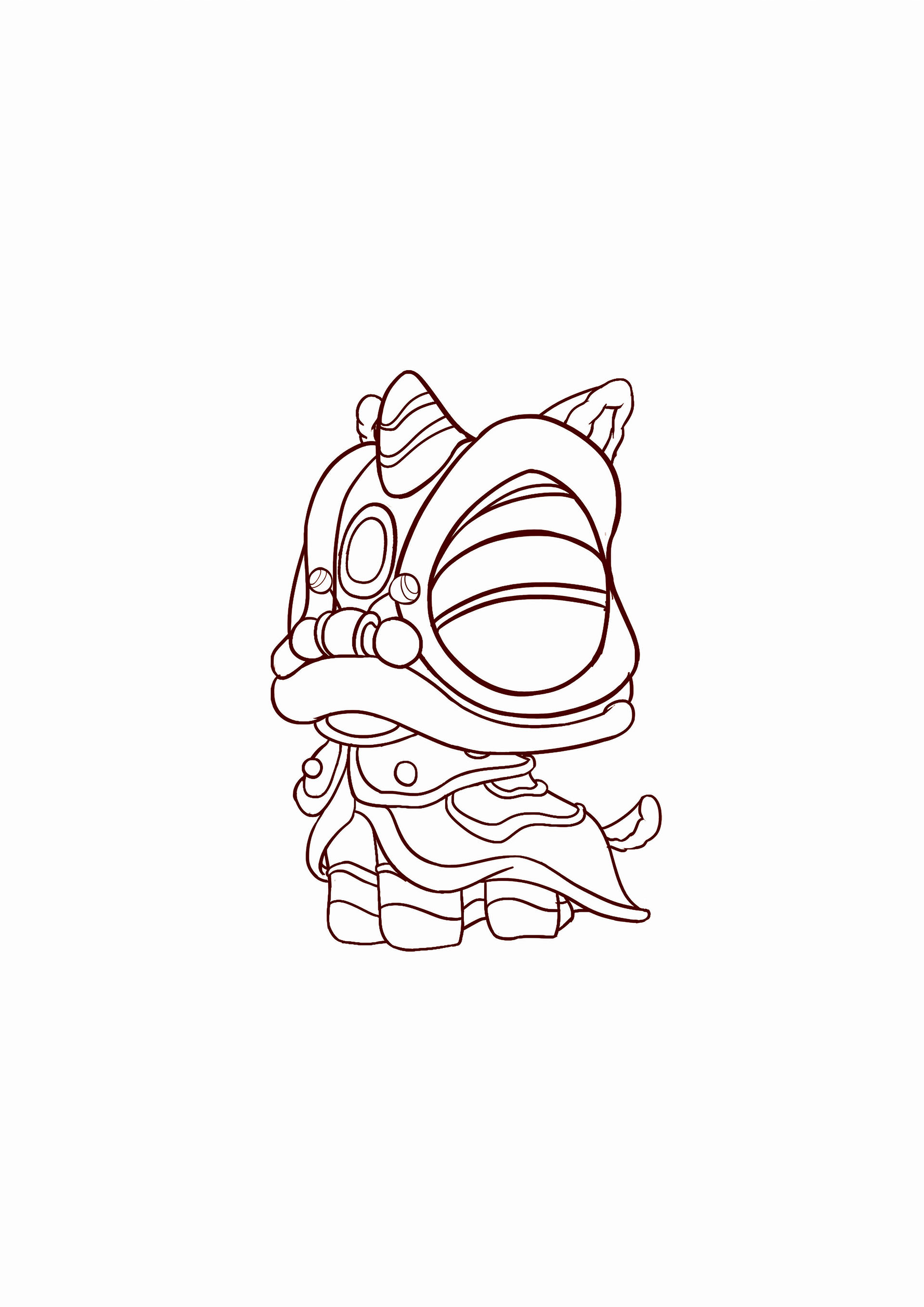 Little cute lion dance