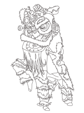 Chinese lion dance vector art png images free download on