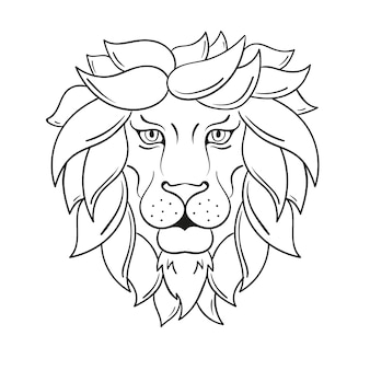 Lion face drawing images