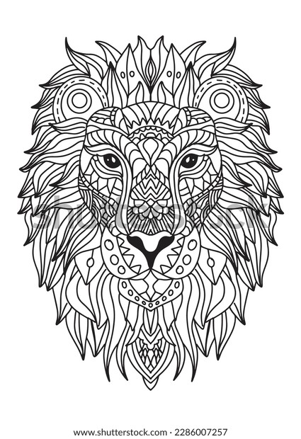 Adult coloring lion images stock photos d objects vectors