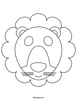 Printable lion mask