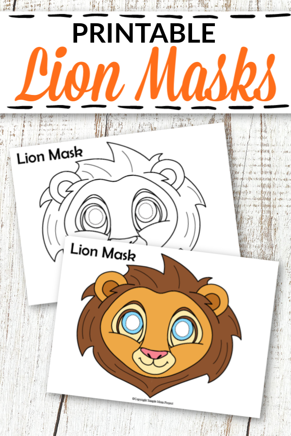 Free printable lion face mask craft for kids â simple mom project